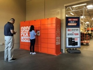 Home Depot lockers for consumer pickup