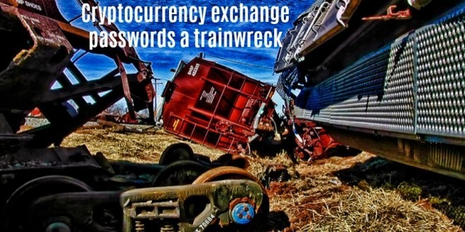 Password trainwreck for cryptocurrency exchanges