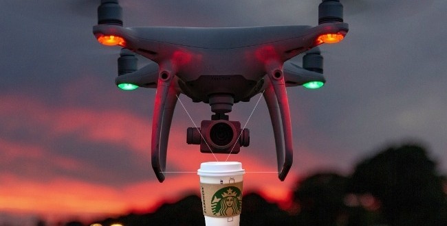 IBM drone-delivery of coffee