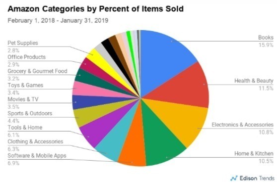 Amazon largest sales by product category