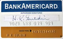 1974 Visa credit card