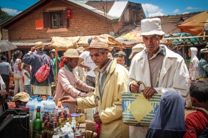 shopping in a Madagascar market