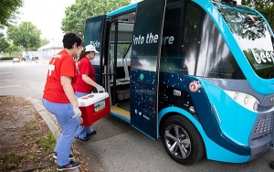 driverless vehicles deliver emergency medical supplies