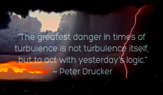 Peter Drucker on turbulence