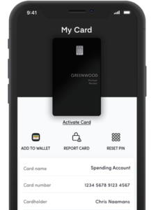 Greenwood digital bank account